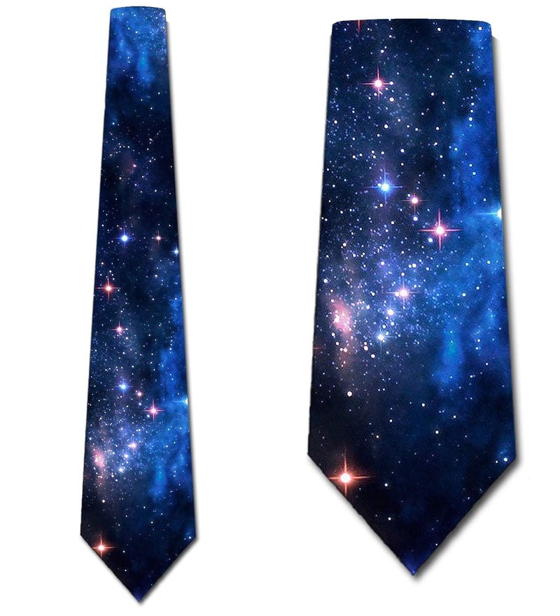 Three Rooker Space Ties Mens Outer Space Galaxy Necktie - Image 2
